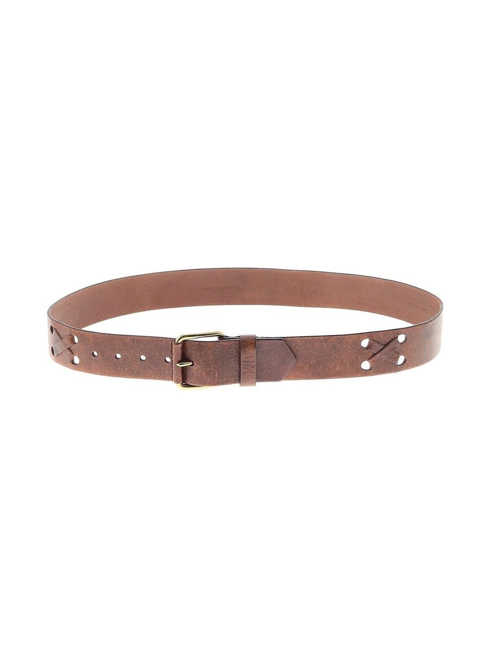 Lauren Ralph Lauren Brown Leather Belt Cross Detail Western XL